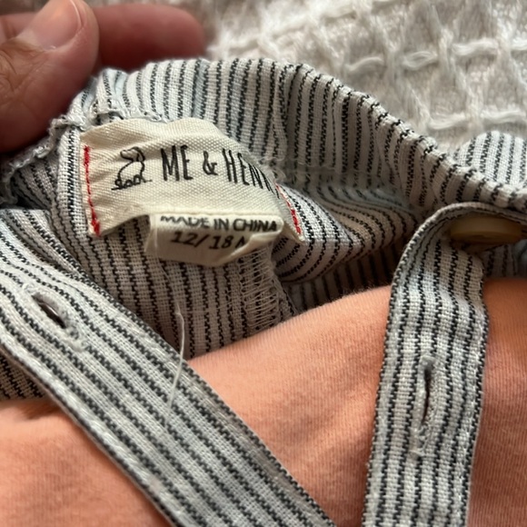 Me & Henry Woven Overalls w/ Carters Polo Onsie - Picture 3 of 4